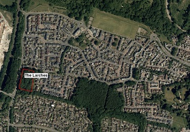 Sherfield Park aerial map - The Larches Woodland