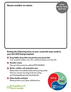 Bins sticker for black bin