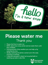 Please water me sign